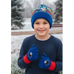 NSCOMPANY - Gorro Y Guantes Para Niños diseño de Guerreros De 3 A 10 Años