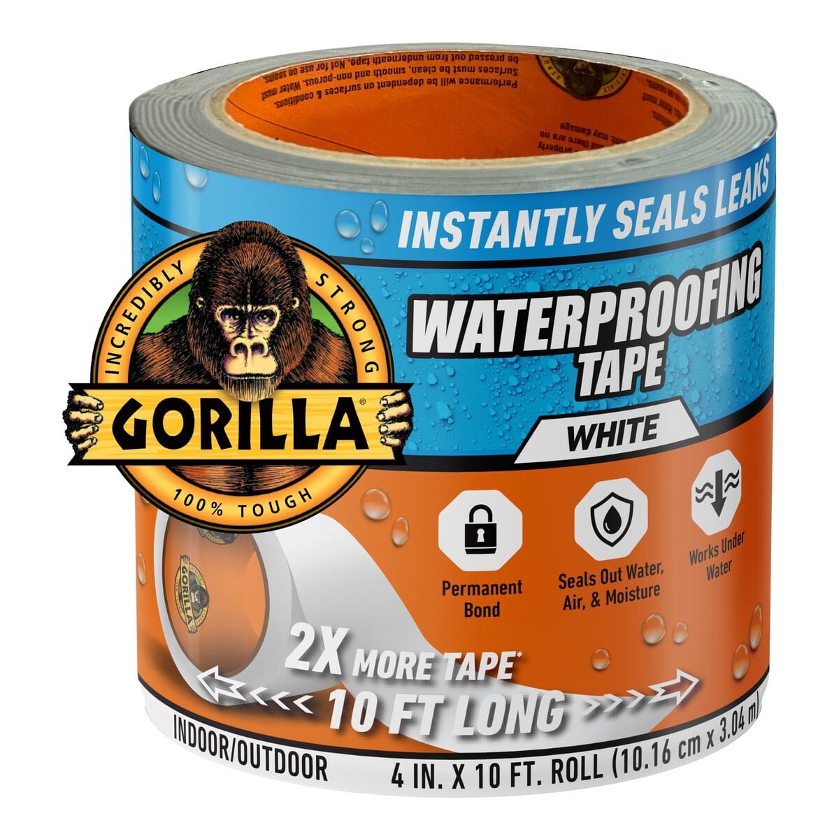 GORILLA - Cinta Impermeable Gorilla Glue Blanca 4 in x 10 ft Sellado Firme