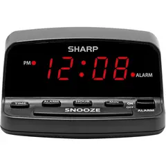 SHARP - Reloj Despertador Digital Control Teclado LED Rojo