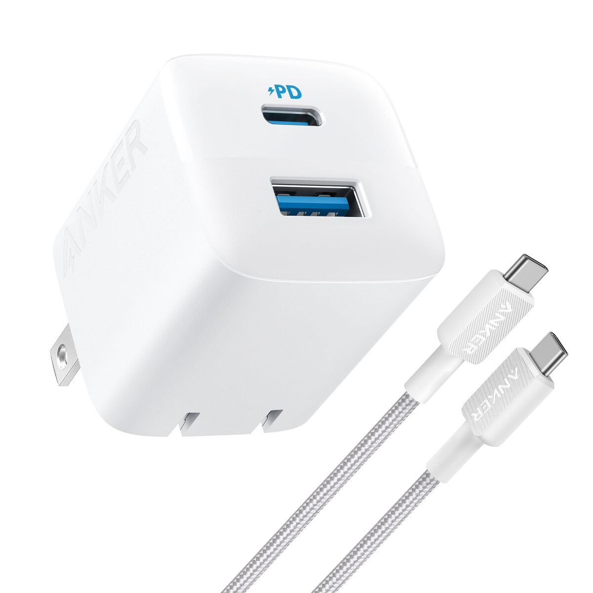 ANKER - Cargador Anker 33W 2 Puertos USBC Cable 6 ft