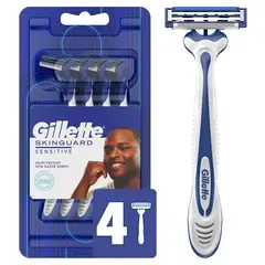 GILLETTE - Rastrillo SkinGuard para Hombre 4 Unidades Piel Sensible