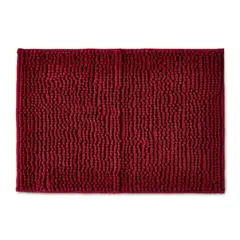 MAINSTAYS - Alfombra de Baño Chenille Roja 43x61 cm