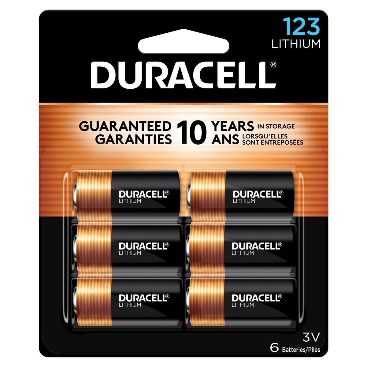DURACELL - Batería Duracell 3V Litio CR123 Paquete 6 Unidades Alta Duración