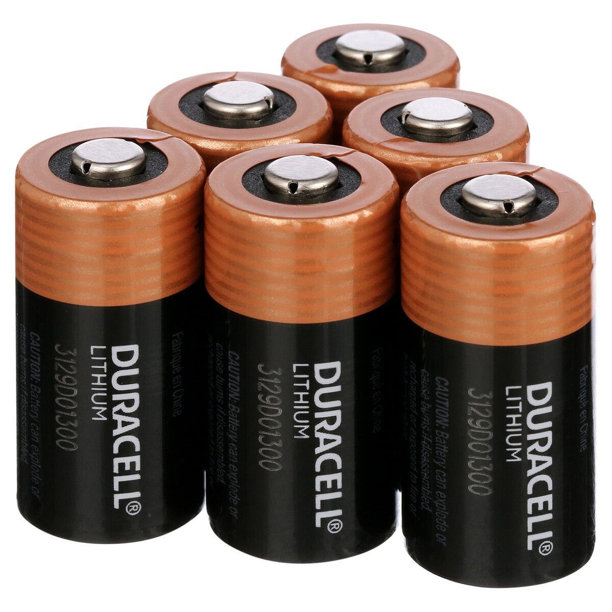 DURACELL - Batería Duracell 3V Litio CR123 Paquete 6 Unidades Alta Duración