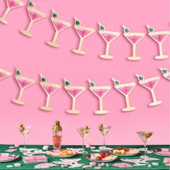 MARTINI - Guirnalda xo Fetti 152cm 3D Pop Up Foil Dorado Rosa