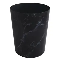 MAINSTAYS - Bote de Basura 5 Gal Negro Maarmol Plástico