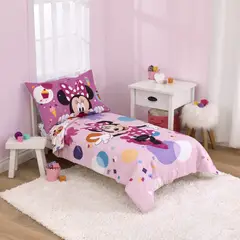 DISNEY - Set de Cama Minnie Mouse para Niños 3 Piezas Rosa