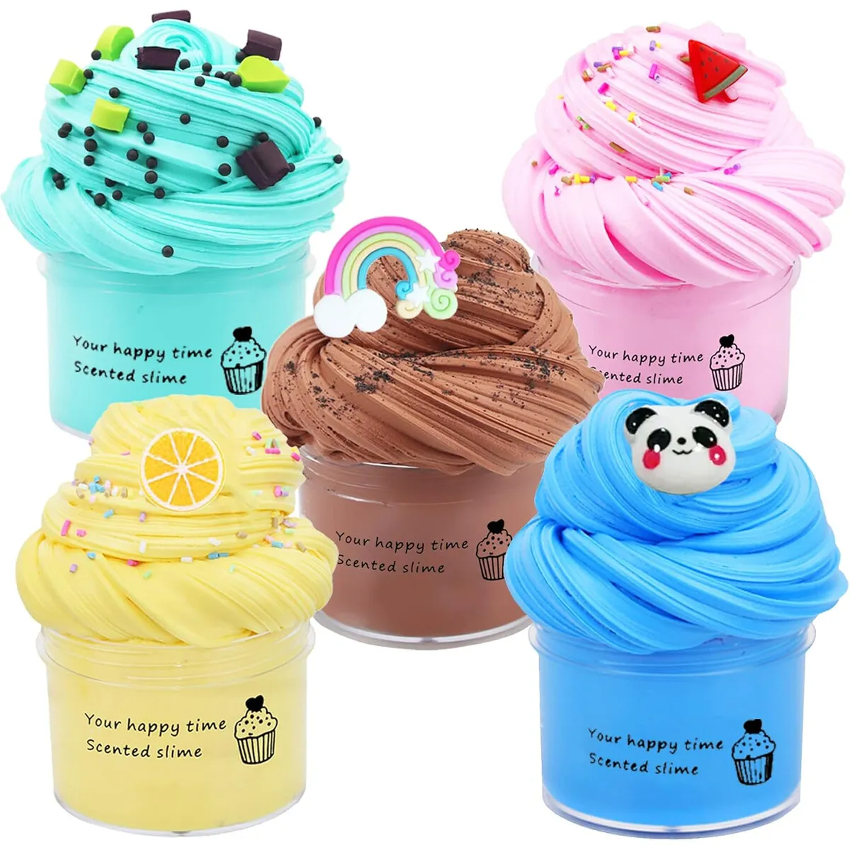 SLIME - Kit 5 Pack Butter Slime No Pegajoso para Niños
