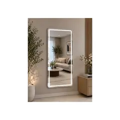 GENERICO - Espejo LED de Cuerpo Entero L08 Silver 70×150 cm con Opción de Pedestal