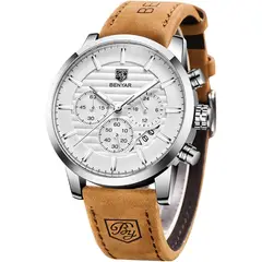 QUARTZ - Reloj BENYAR BYS001 Cronógrafo 30M Correa Cuero