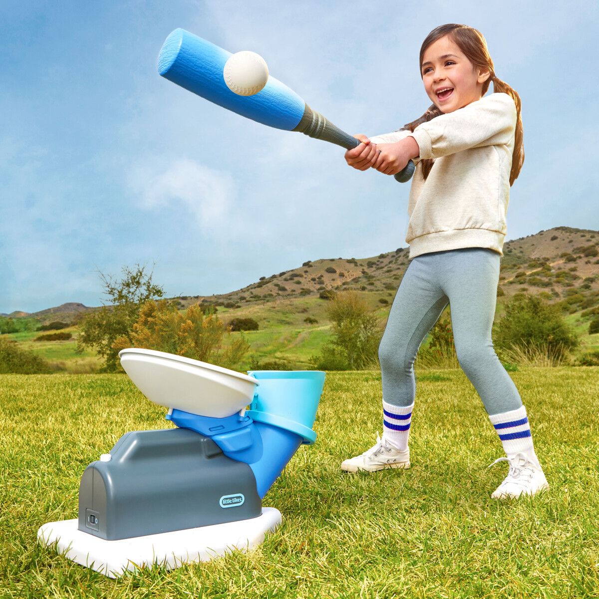 LITTLE  TIKES - Entrenador Little Tikes Pop n Pitch 2 en 1 Juego de Baaisbol