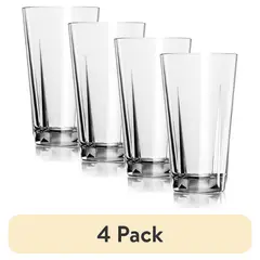 MAINSTAYS - Vaso Vidrio Luciana 16 oz 4 Pack Transparente