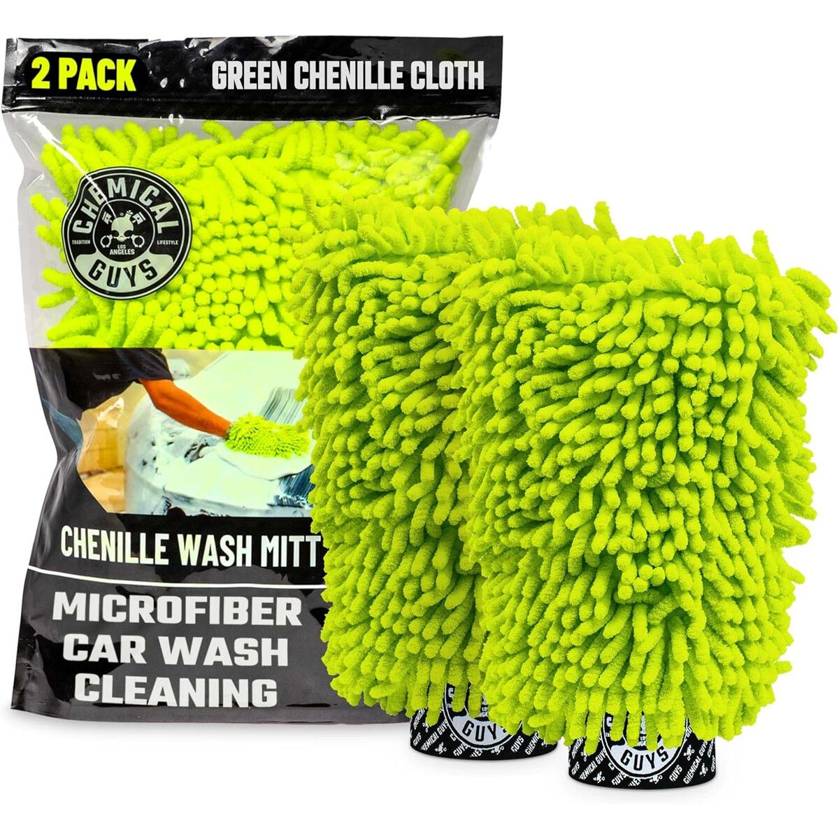 CHEMICAL GUYS - Manopla Microfibra Chemical Guys Chenille Premium 2 unidades Antirayado