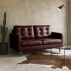 LATAM HOME - Sofá Napoles 2 Cuerpos Cuero Kentucky