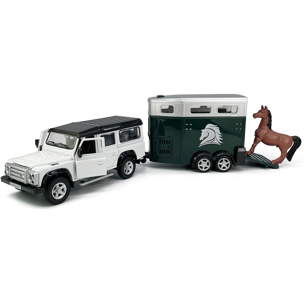 LAND ROVER - Modelo Land Rover Defender Trailer 136 Diecast SUV Juguete