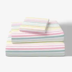 MAINSTAYS - Juego de Sábanas Microfibra Kids Twin Rayas Arcoíris
