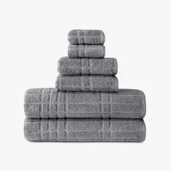 MAINSTAYS - Set Toallas 76x137 430gsm 6 Piezas Gris