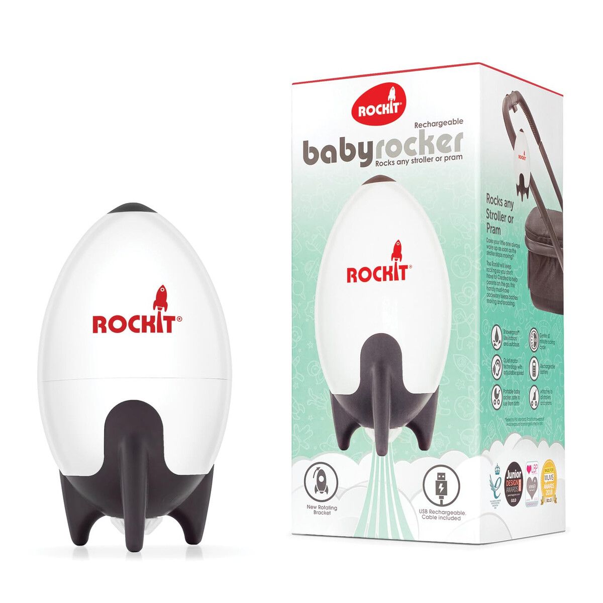 ROCKIT - Mecedora Rockit Recargable para Cochecito Bebé Portátil