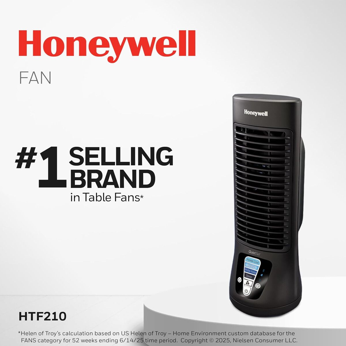HONEYWELL - Ventilador Personal Honeywell QuietSet HTF210B Oscilante Compacto