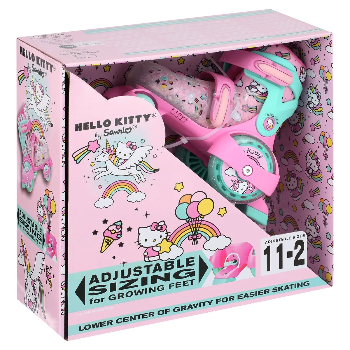 HELLO KITTY - Patines Ajustables Hello Kitty Roller Derby Talla Mediana