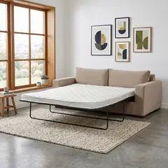 LATAM HOME - Sofá Cama Livorno 2 Plazas Resortes Pocket Tela Velvet