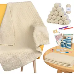 MANTA - Kit Crochet Aeelike para Principiantes Algodón Khaki