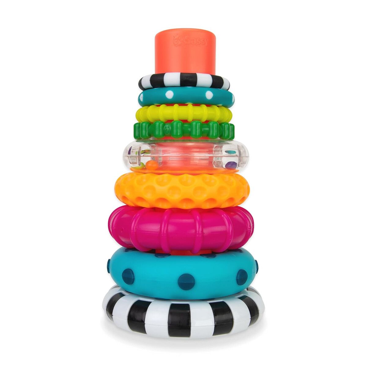 SASSY - Anillos Apilables Sassy Stacks Circles 9 piezas Libre BPA