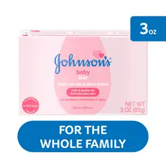 EN BARRA - Jabón Johnsons Original 85 g Suave Sin Alcohol