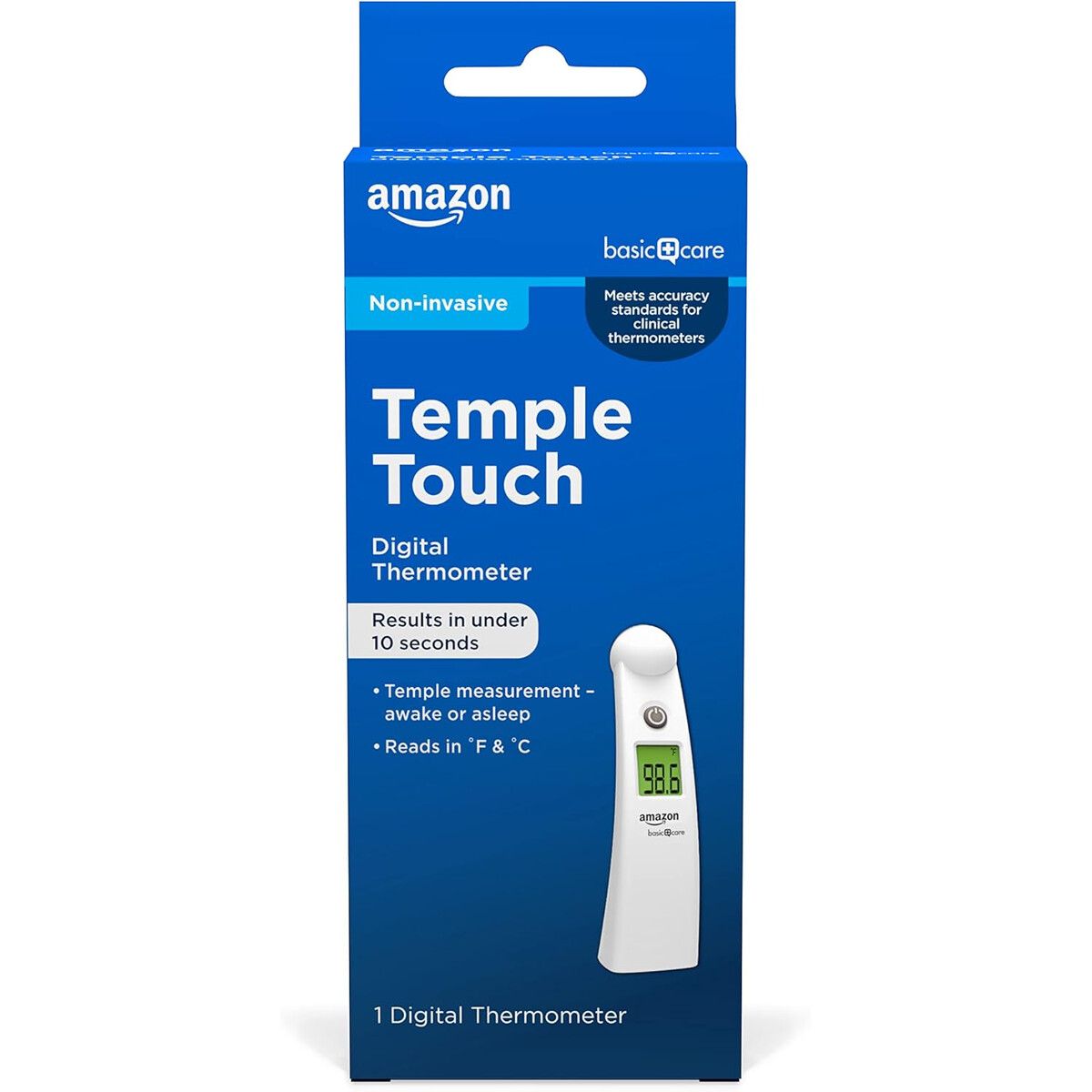 AMAZON - Termómetro Temporal Amazon Basic Care Temple Touch 10s