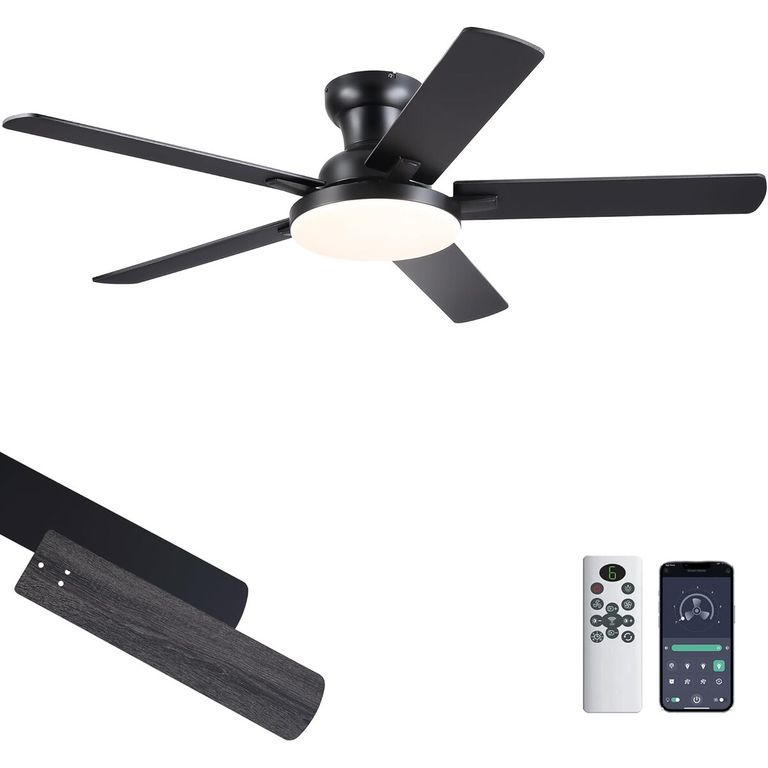 GENERICO Ventilador Techo LSPMKE 52in LED 24W Motor DC