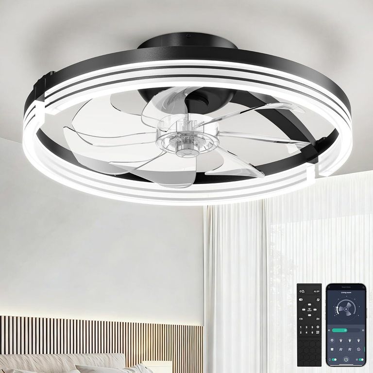 GENERICO Ventilador de Techo Aphyni AKCF003 18.5in LED 3300lm Remoto