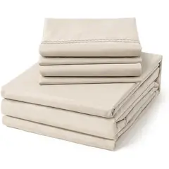 QUEEN - Juego Sábanas ClevaHome 6Pzas Microfibra Bolsillo 36cm