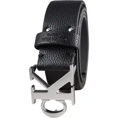 CALVIN KLEIN - Cinturón CK Monogram 3.8cm Hebilla Negro