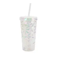 OZ - Vaso Your Zone 16 Doble Pared Iridiscente Blanco