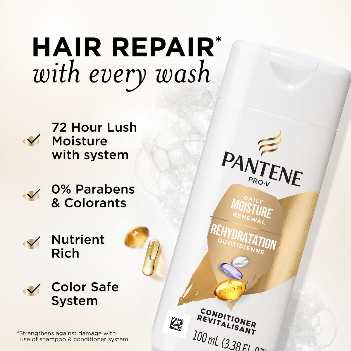 PANTENE - Acondicionador Pantene ProV Daily 3.38 fl oz Hidratante