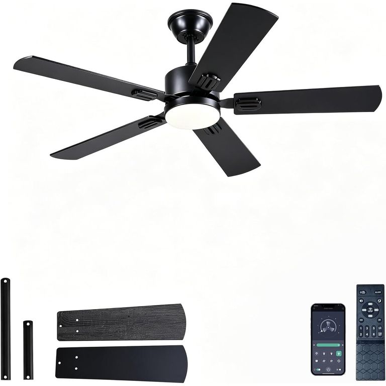 GENERICO Ventilador FUMLTP SY39 46 pulg Motor DC Luz LED App Control