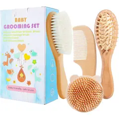 BEBE - Set Cepillo Bebé BlueForest Era madera cerdas de cabra