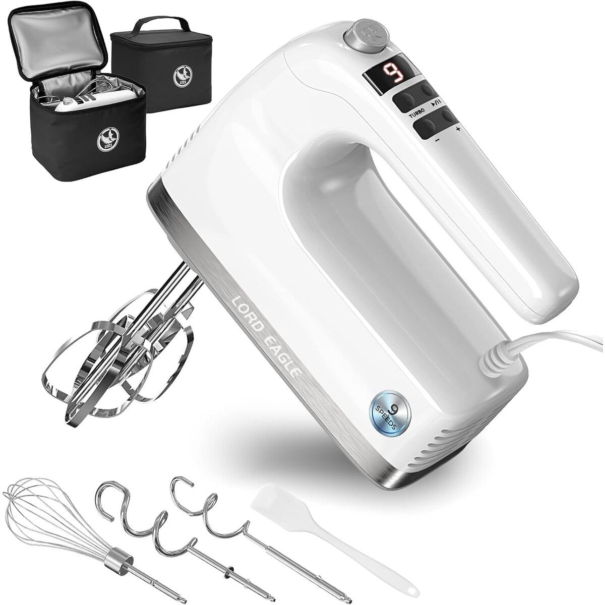 LORD - Batidora de Mano Lord Eagle DC420 500W 9 Velocidades Digital