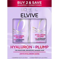 ELVIVE - Shampoo y Acondicionador LOREAL HYALURON PLUMP 2x375ml