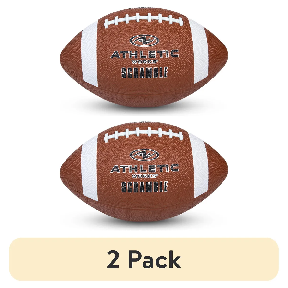 ATHLETIC - Balón fútbol americano Athletic Works Scramble 53 cm Pack 2