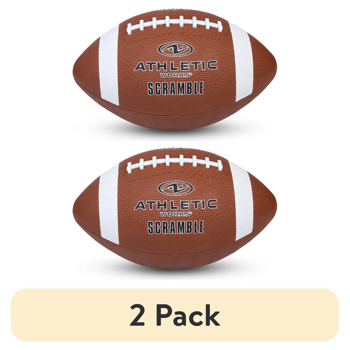 ATHLETIC - Balón fútbol americano Athletic Works Scramble 53 cm Pack 2