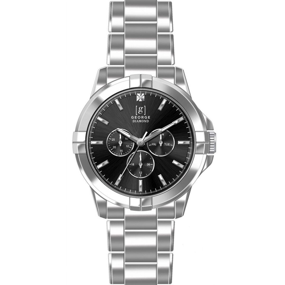 DIAMANTE - Reloj George GWA0037SL 41mm Acero Diamante Hombre