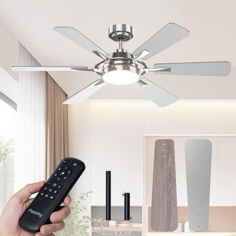 GENERICO Ventilador de Techo Passky KDM52 52in Nickel Motor DC LED