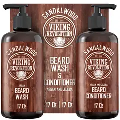 REVOLUTION - Shampoo Acondicionador Barba Viking 17oz Argan