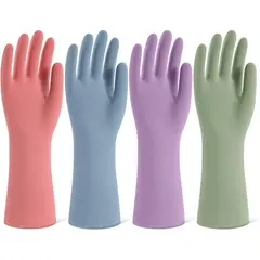 GENERICO - Guantes de Goma Lavavajillas SIFANGKE 4 Pares Talle L