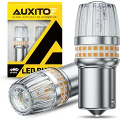 AMBAR - Lámpara LED AUXITO 1156 BA15S 360 lente par