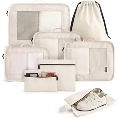 FLIGHT - Set Cubos Organizadores LIGHT 8 Piezas Malla Ligero