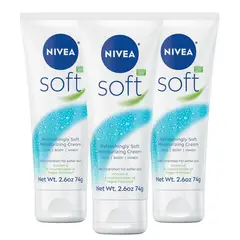 NIVEA - Crema Humectante Soft 3x74g 48h Vitamina E