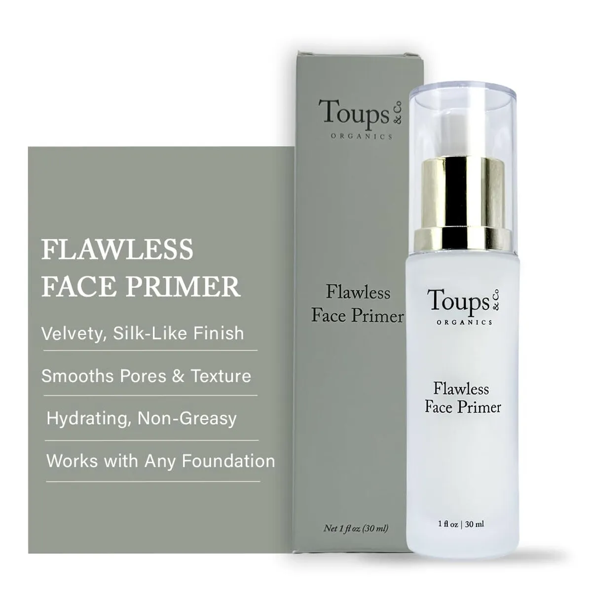 FLAWLESS - Primer Facial Toups and Co Flawless 30ml Acabado Sedoso