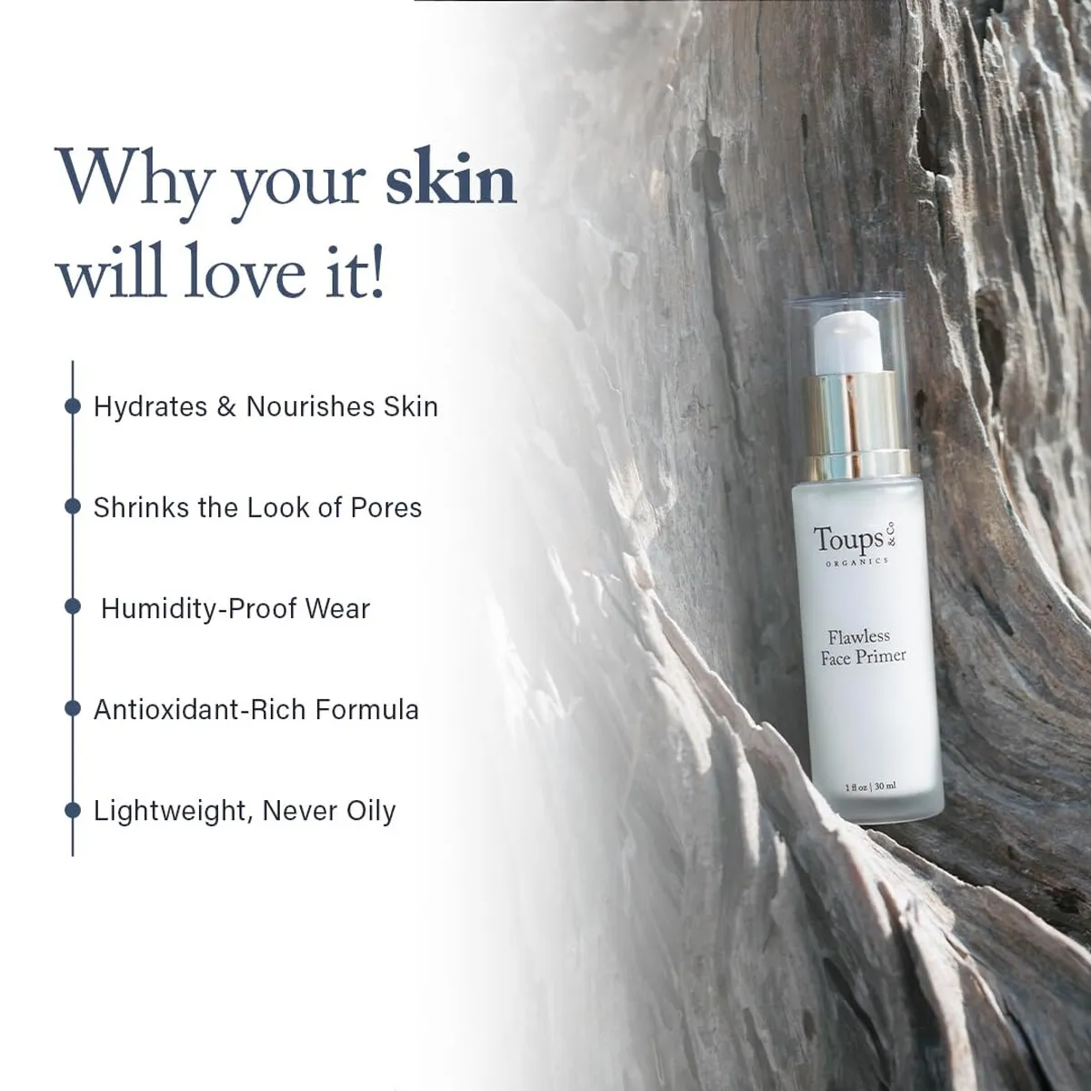 FLAWLESS - Primer Facial Toups and Co Flawless 30ml Acabado Sedoso